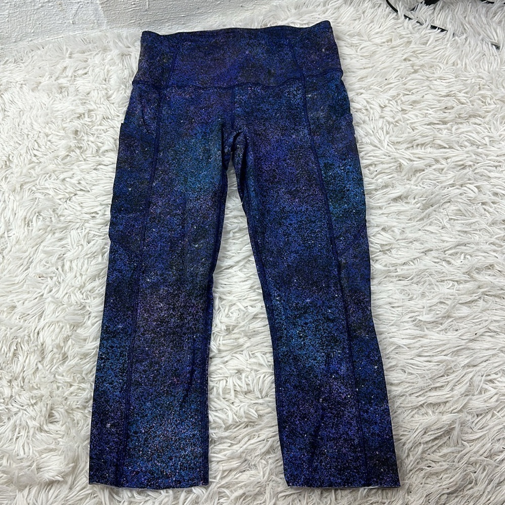 Lululemon Fast and Free High-Rise Crop *Non-Reflective Nulux Polar Lights Blue